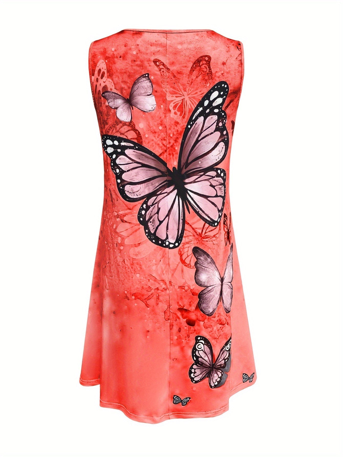 Dames Luchtige Vlinderprint Zomerjurk | Mini