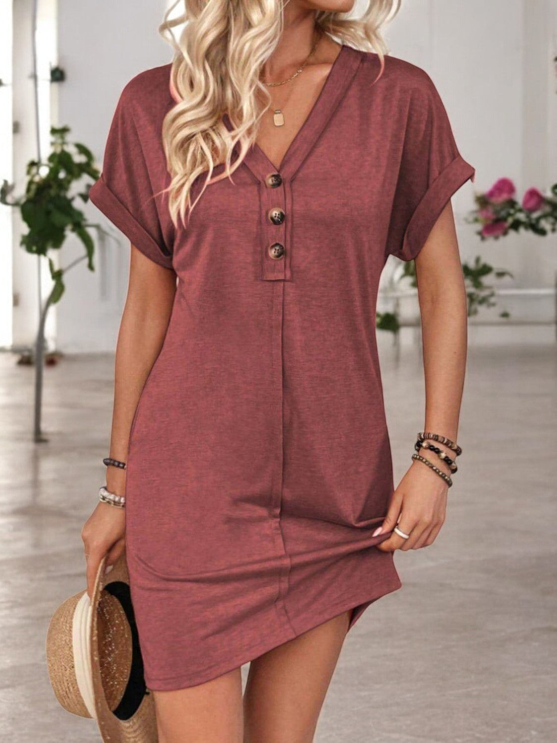 Lena | Dames luchtige linnen zomerjurk | Mini