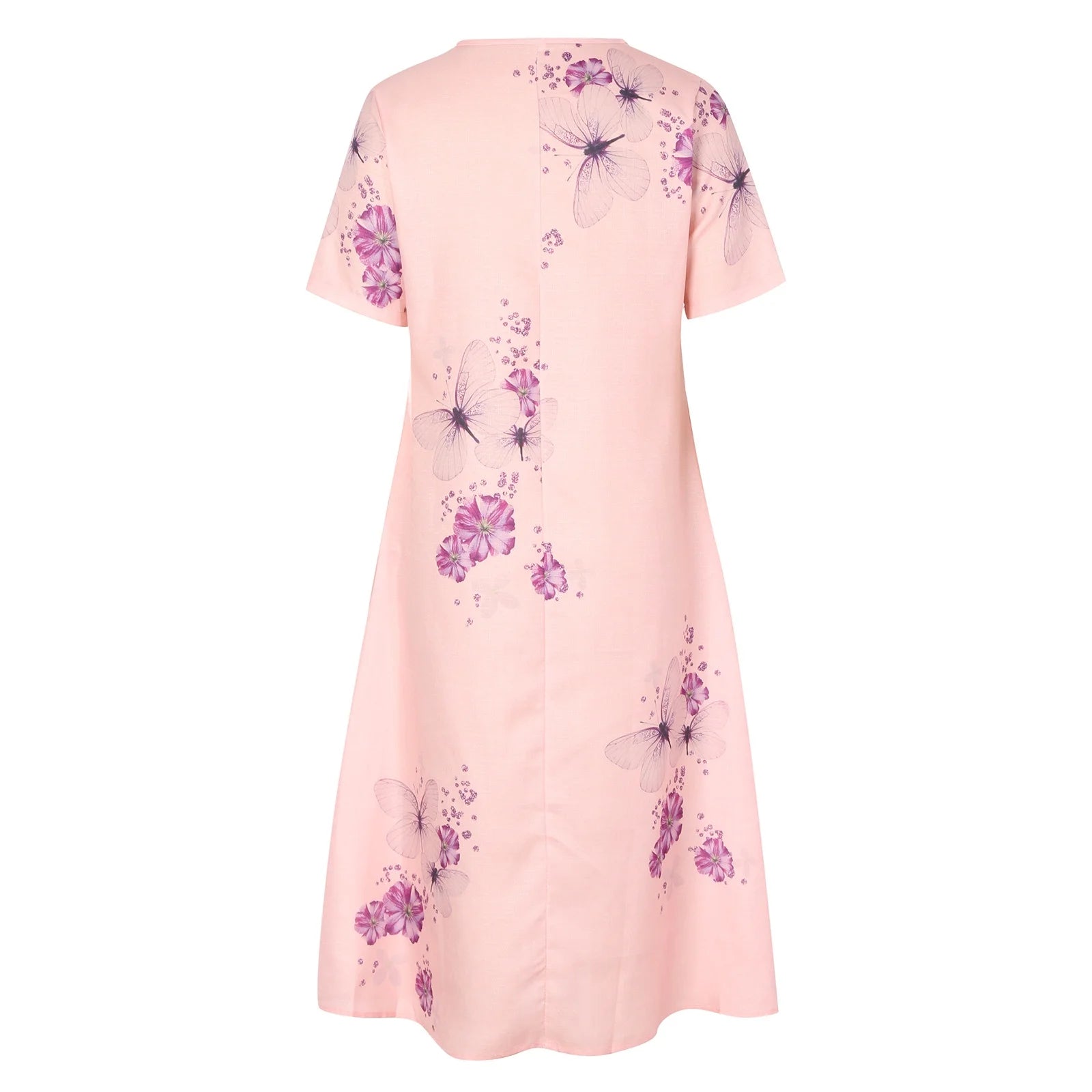 Dames Elegante Vlinderprint Zomerjurk | Midi