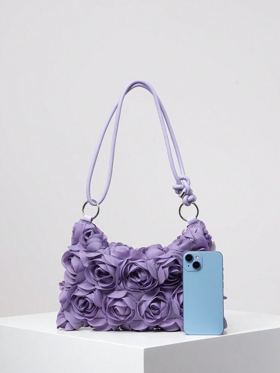 Dames Bohemian Zomer Rieten Tas | Klein, Met Gehaakt Design