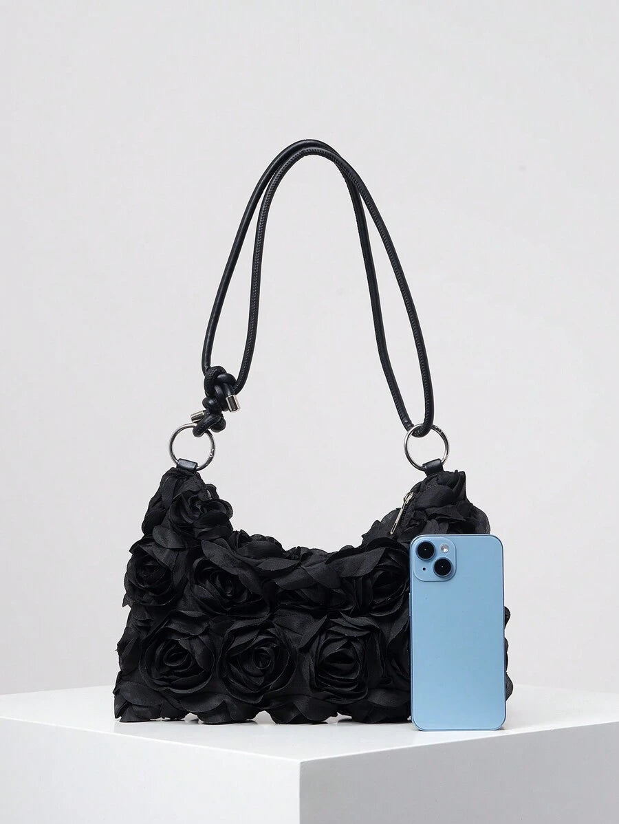 Dames Bohemian Zomer Rieten Tas | Klein, Met Gehaakt Design