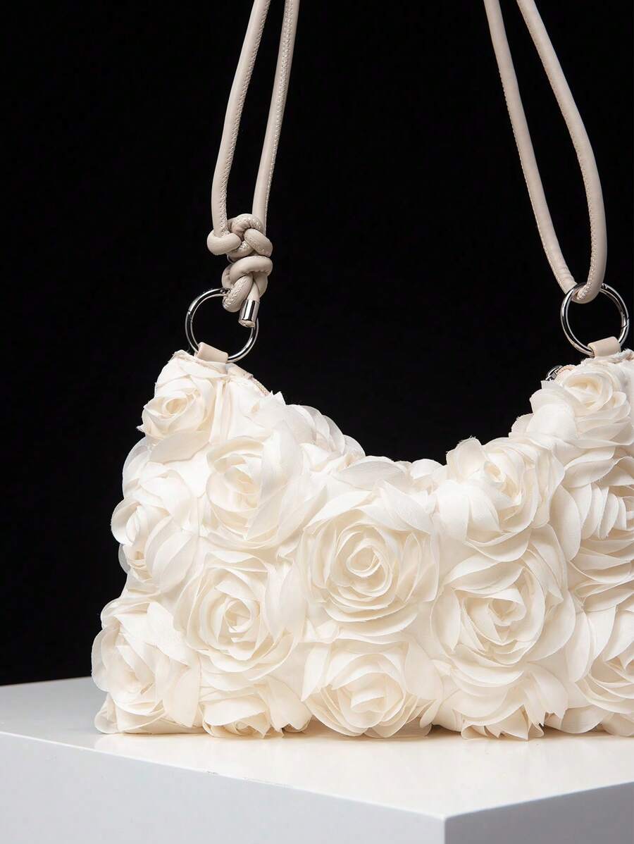 Dames Bohemian Zomer Rieten Tas | Klein, Met Gehaakt Design