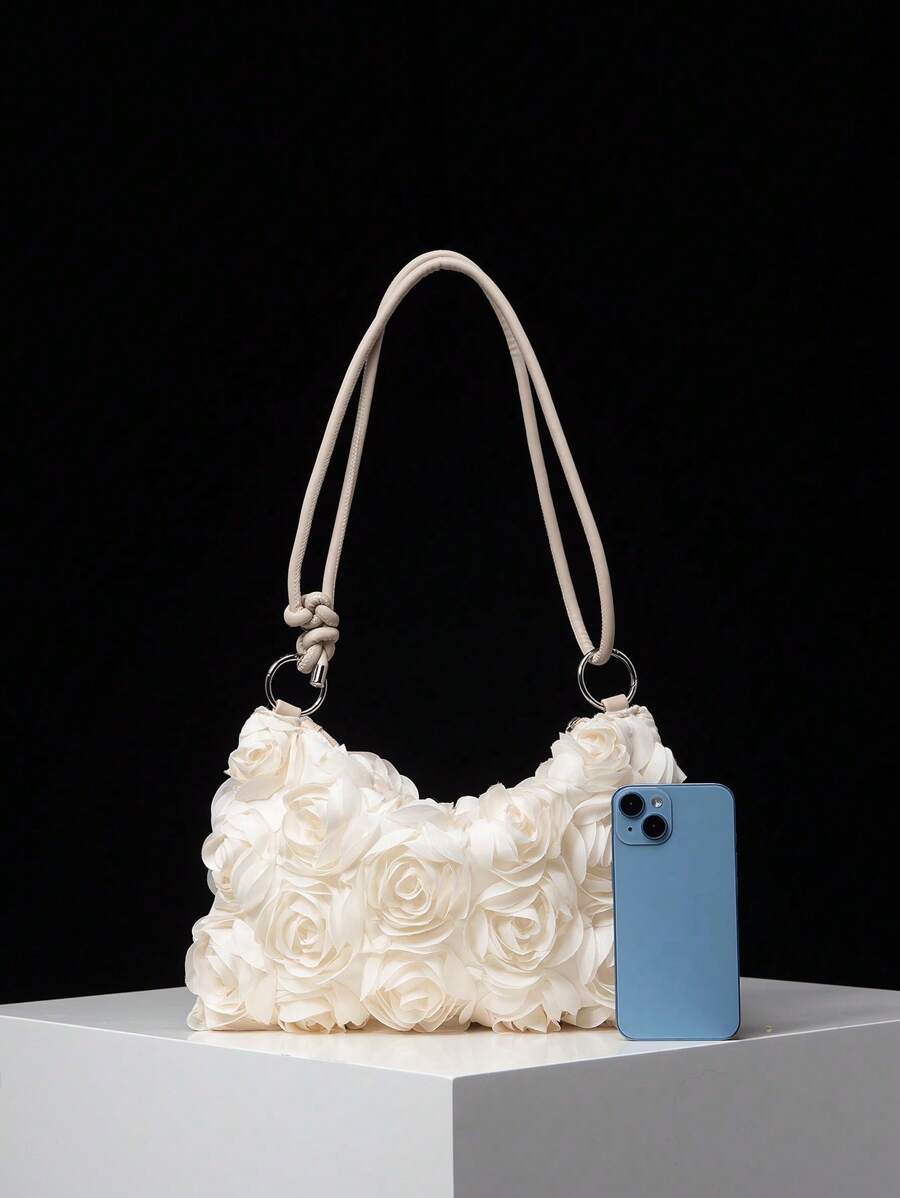 Dames Bohemian Zomer Rieten Tas | Klein, Met Gehaakt Design