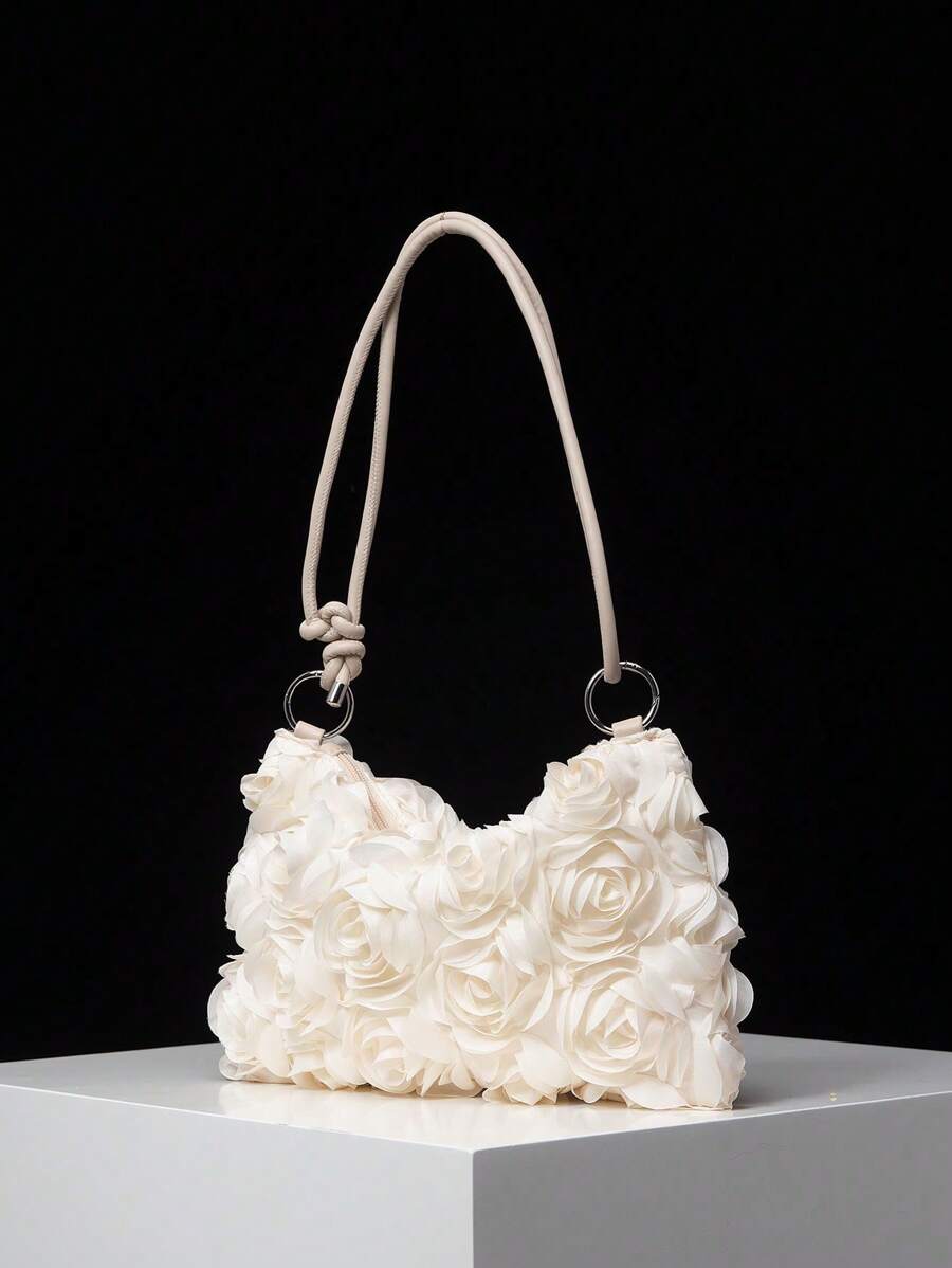 Dames Bohemian Zomer Rieten Tas | Klein, Met Gehaakt Design