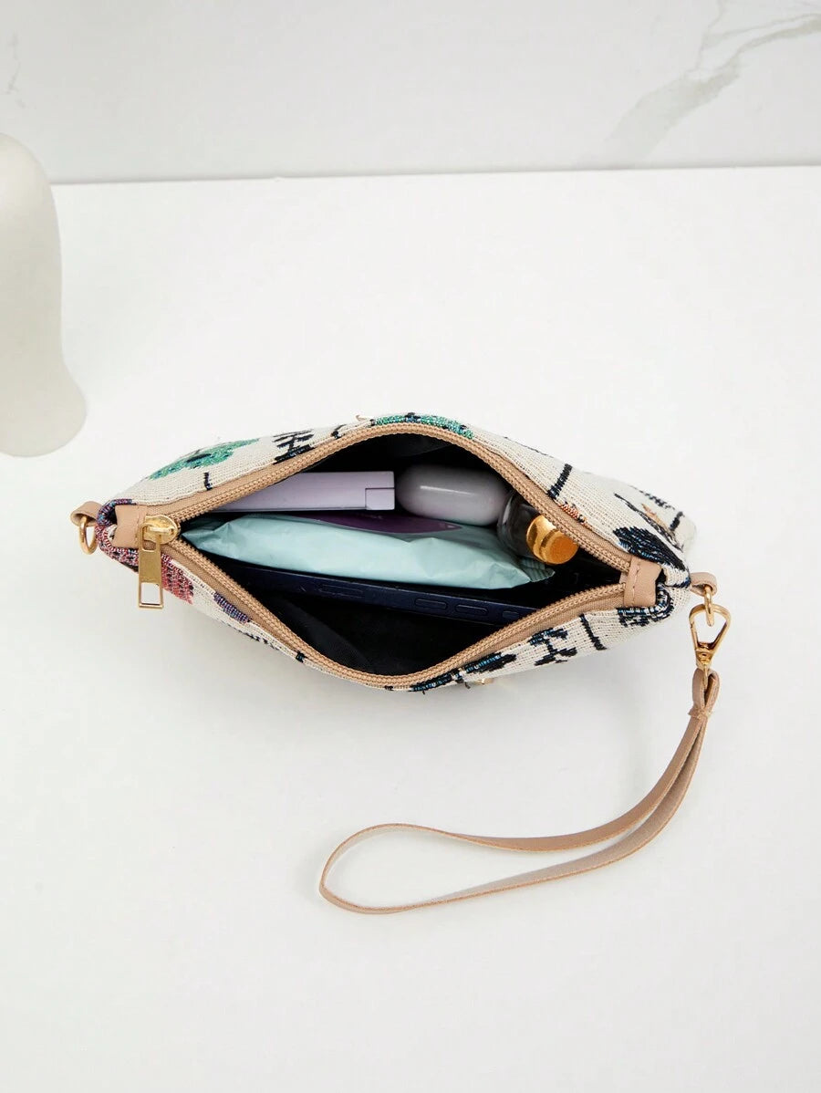 Dames Kleine Zomer Rieten Tas | Modern, Met Leren Schouderriem
