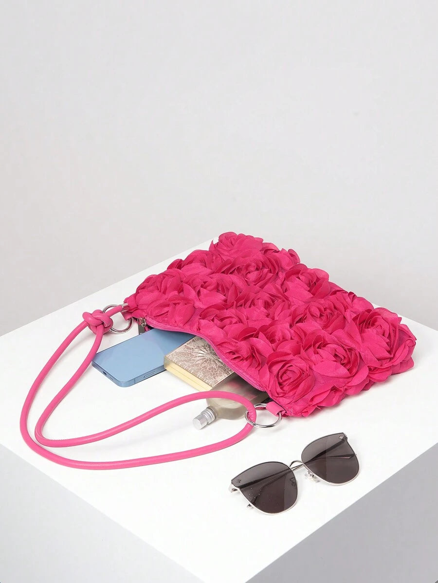 Dames Bohemian Zomer Rieten Tas | Klein, Met Gehaakt Design