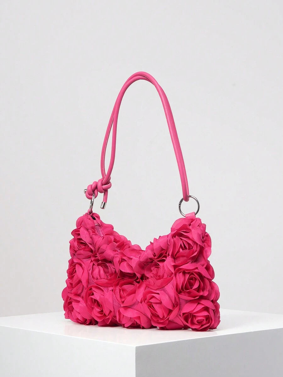 Borsa estiva bohemien da donna in paglia | Piccola, con design all'uncinetto