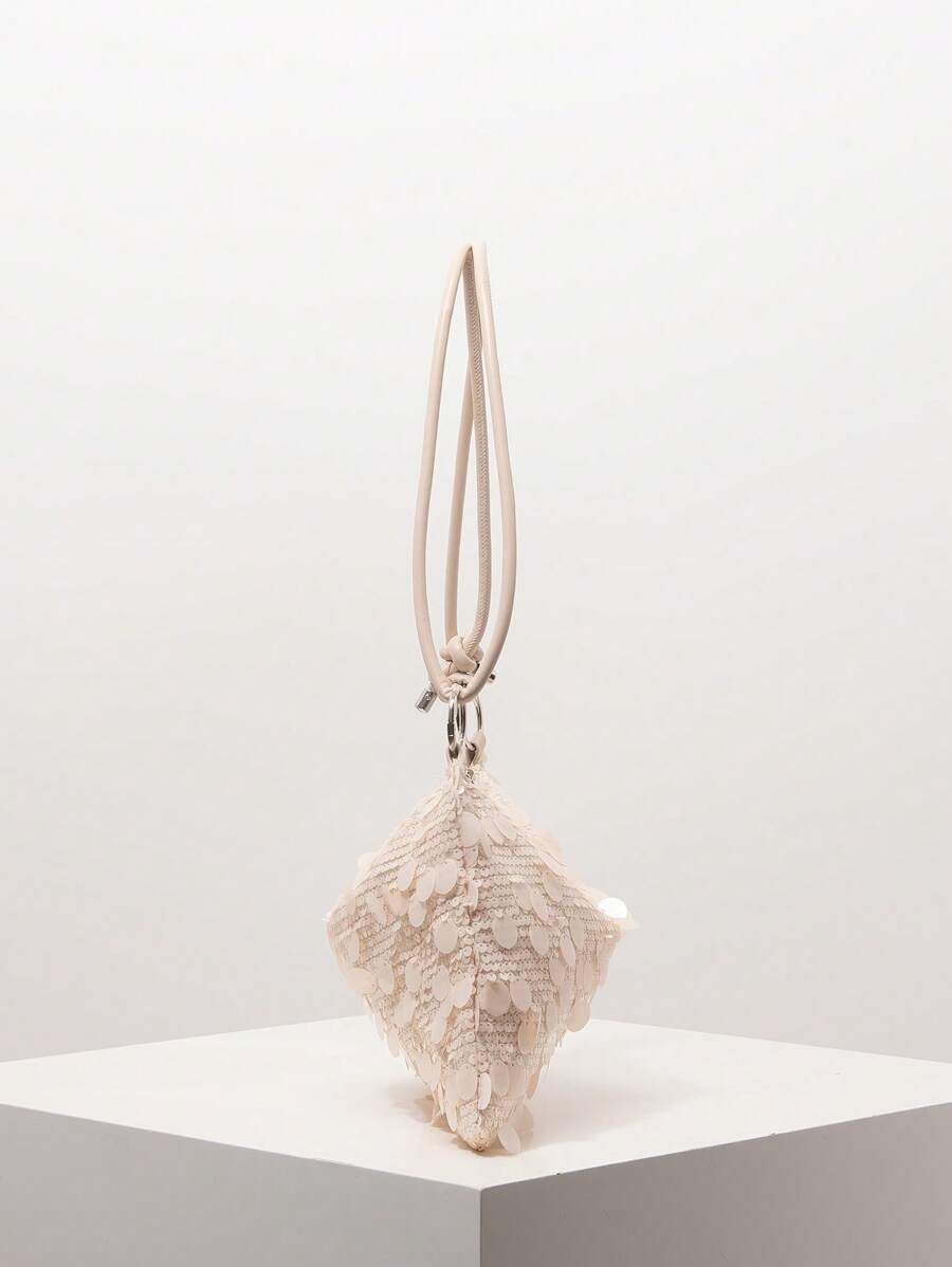 Borsa estiva bohemien da donna in paglia | Piccola, con design all'uncinetto