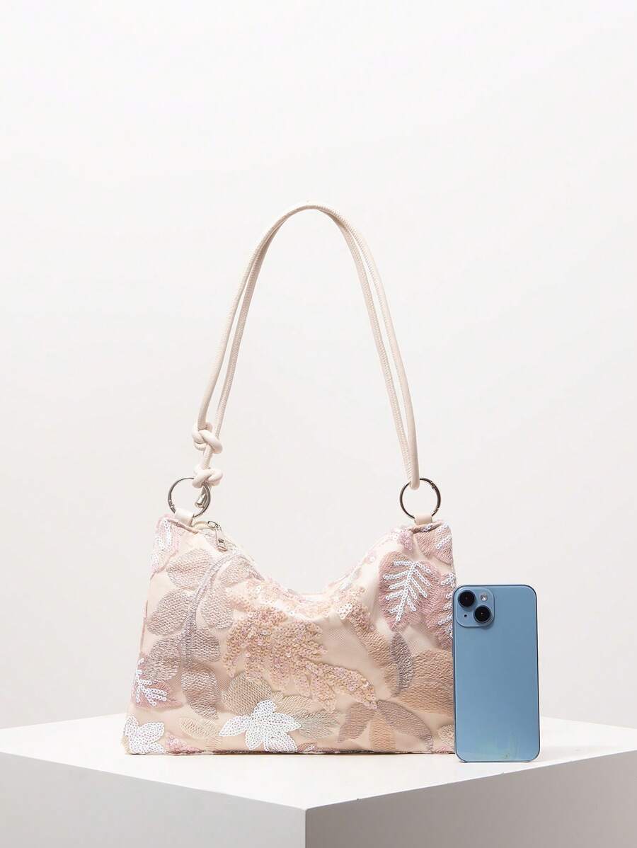 Borsa estiva bohemien da donna in paglia | Piccola, con design all'uncinetto