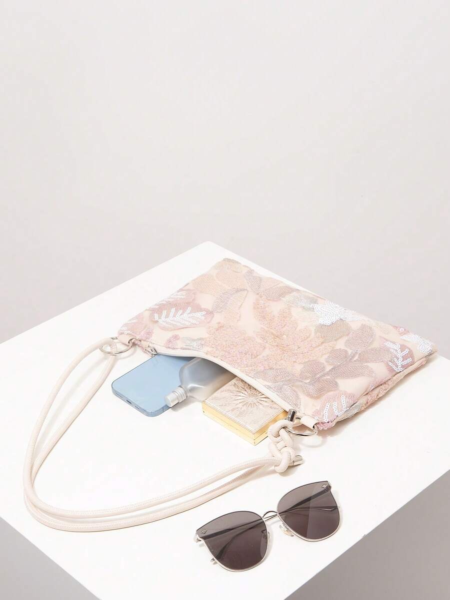 Dames Bohemian Zomer Rieten Tas | Klein, Met Gehaakt Design
