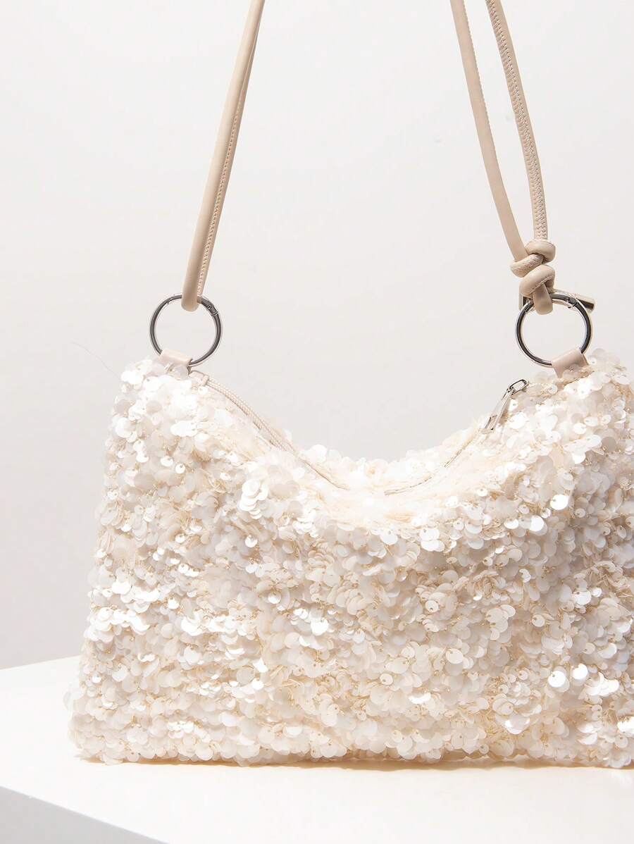 Borsa estiva bohemien da donna in paglia | Piccola, con design all'uncinetto