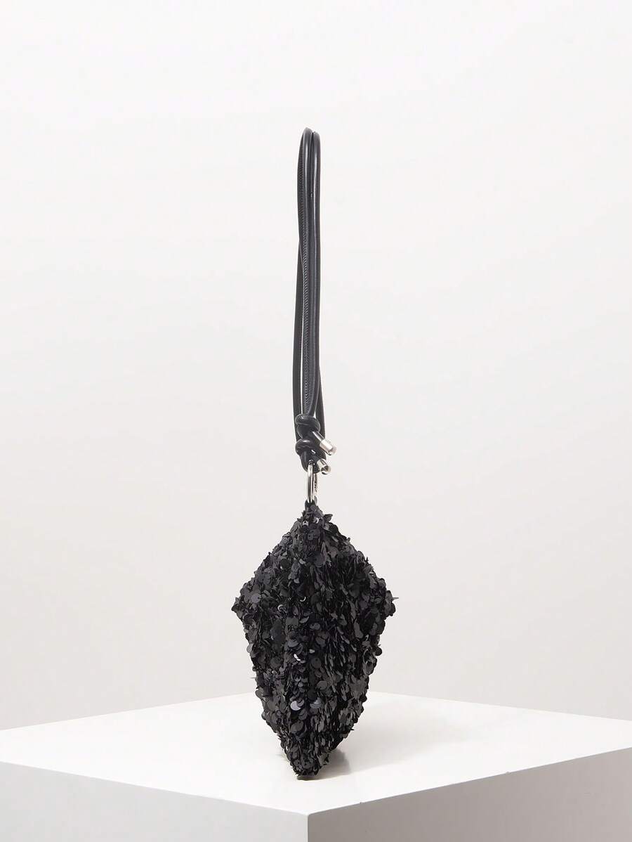 Borsa estiva bohemien da donna in paglia | Piccola, con design all'uncinetto