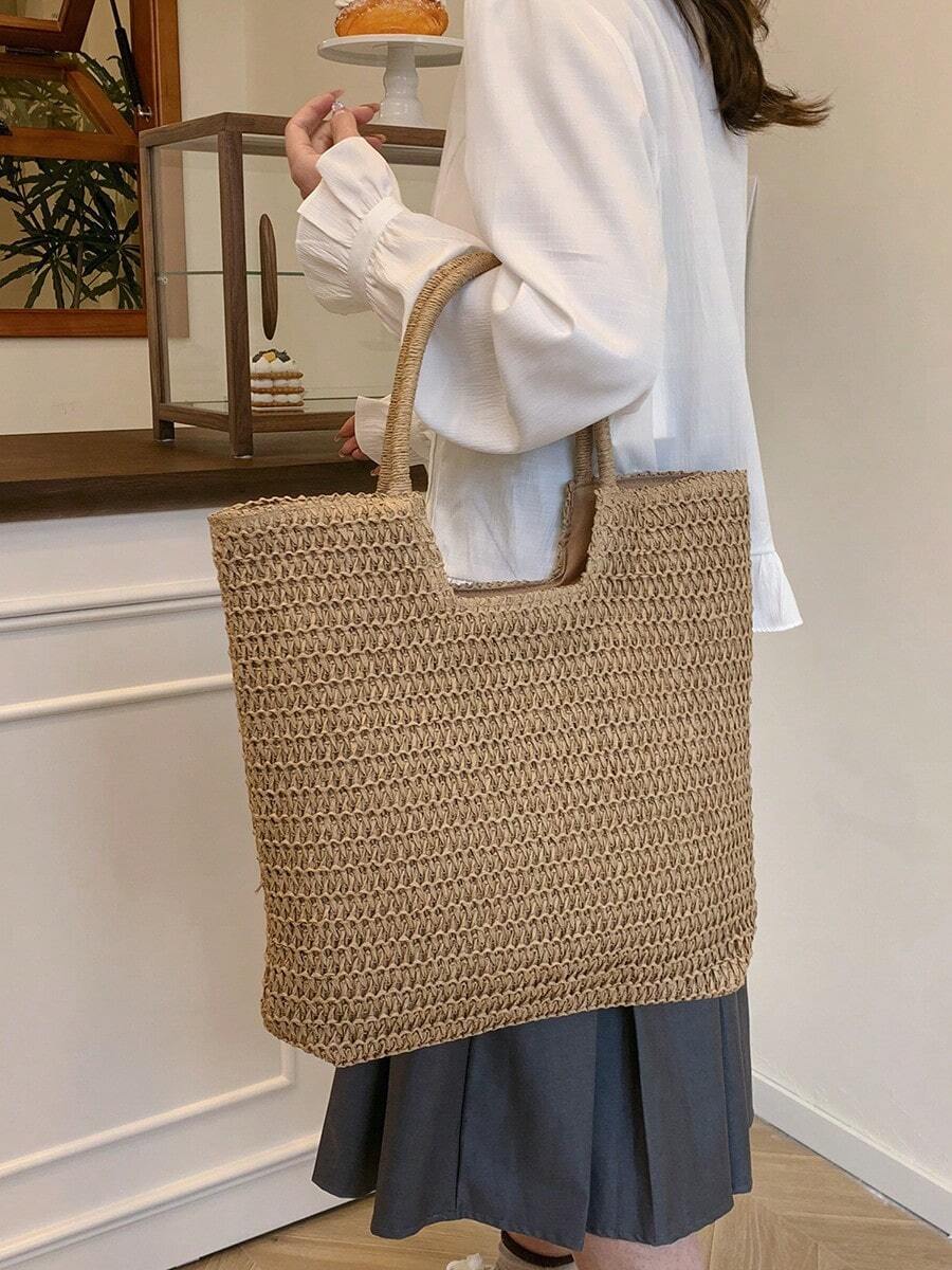 Dames Bohemian Zomer Rieten Tas | Groot, Gehaakt Design