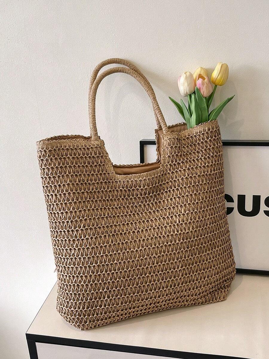 Dames Bohemian Zomer Rieten Tas | Groot, Gehaakt Design
