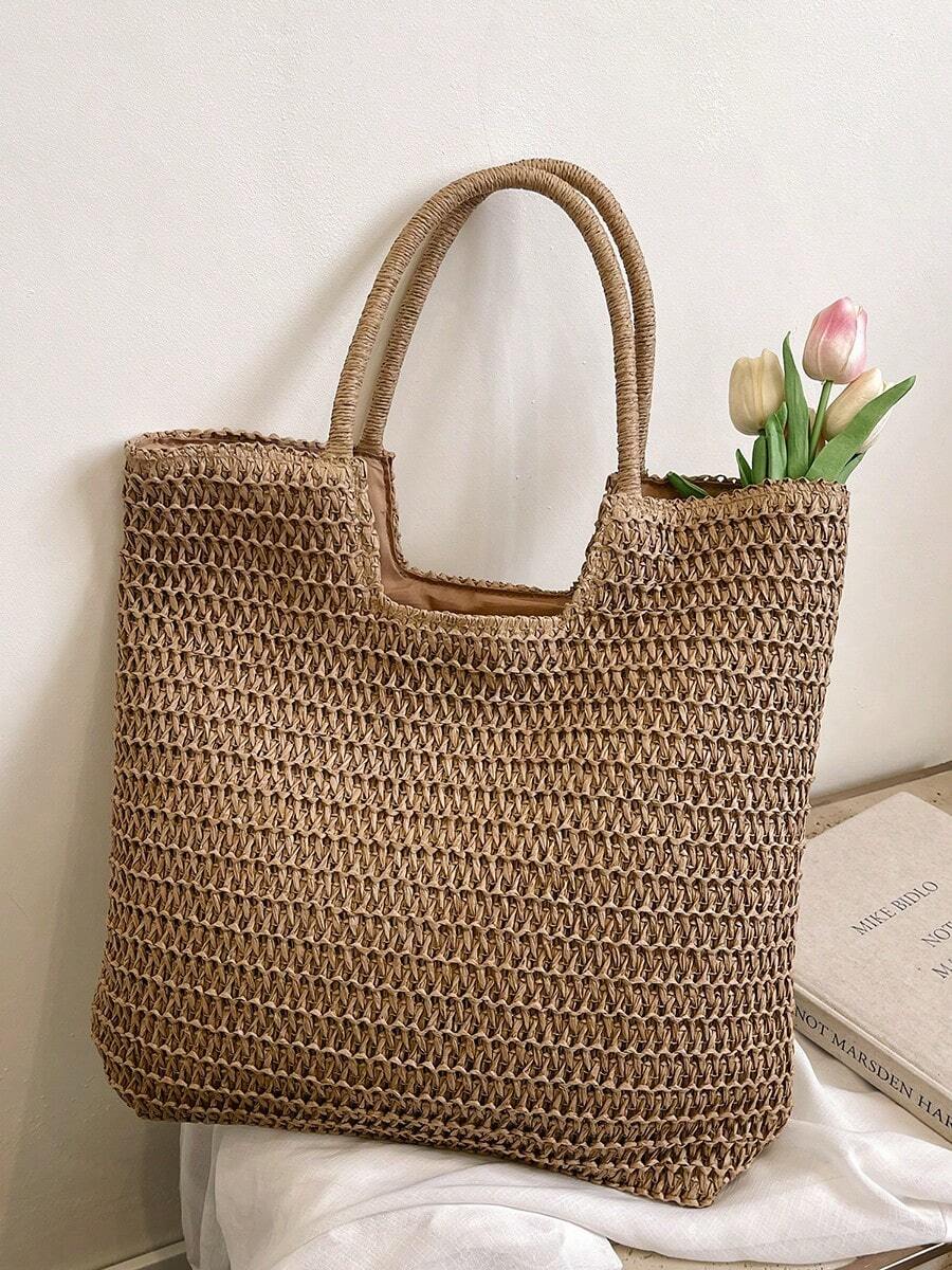Dames Bohemian Zomer Rieten Tas | Groot, Gehaakt Design