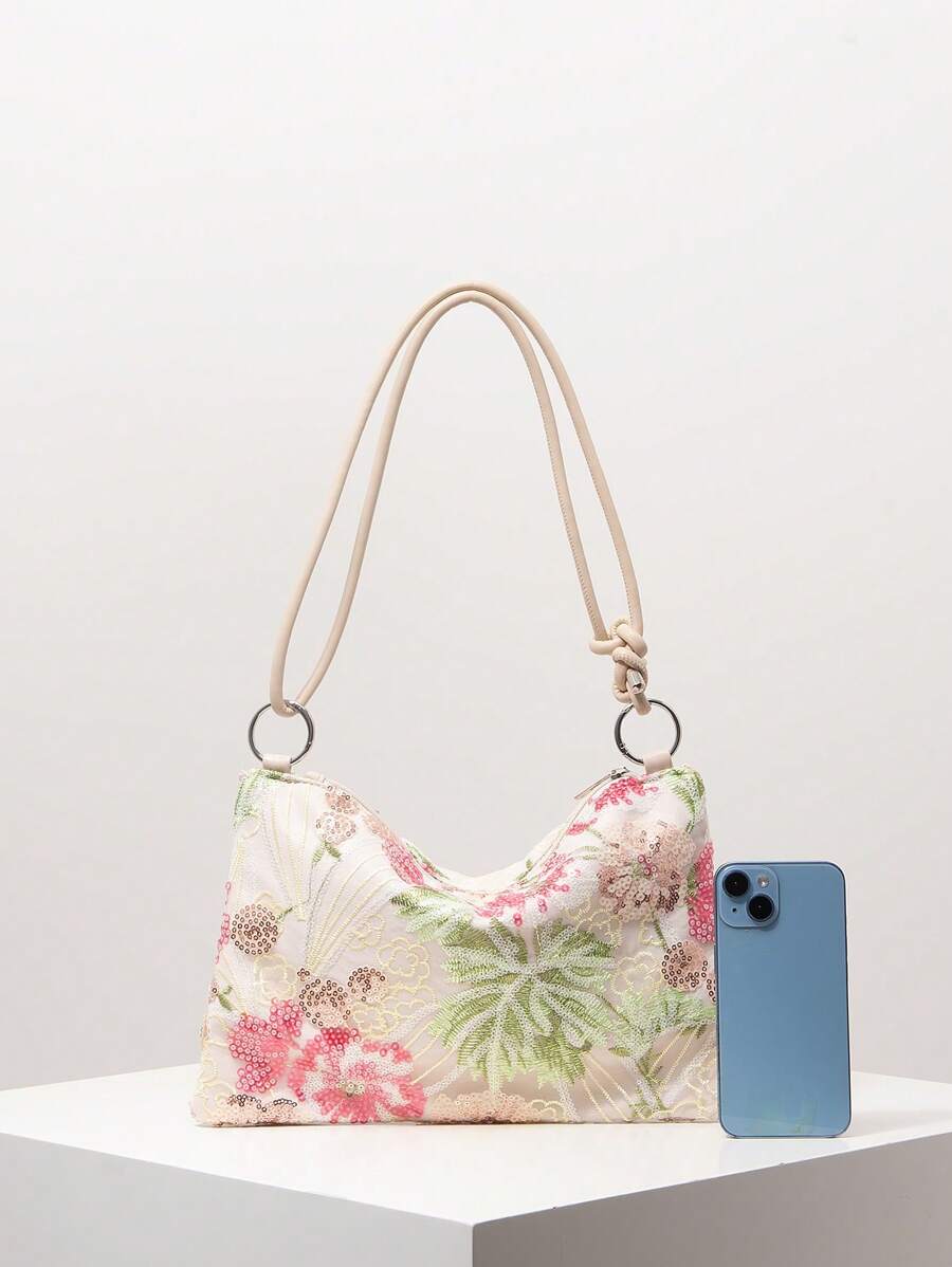 Dames Bohemian Zomer Rieten Tas | Klein, Met Gehaakt Design