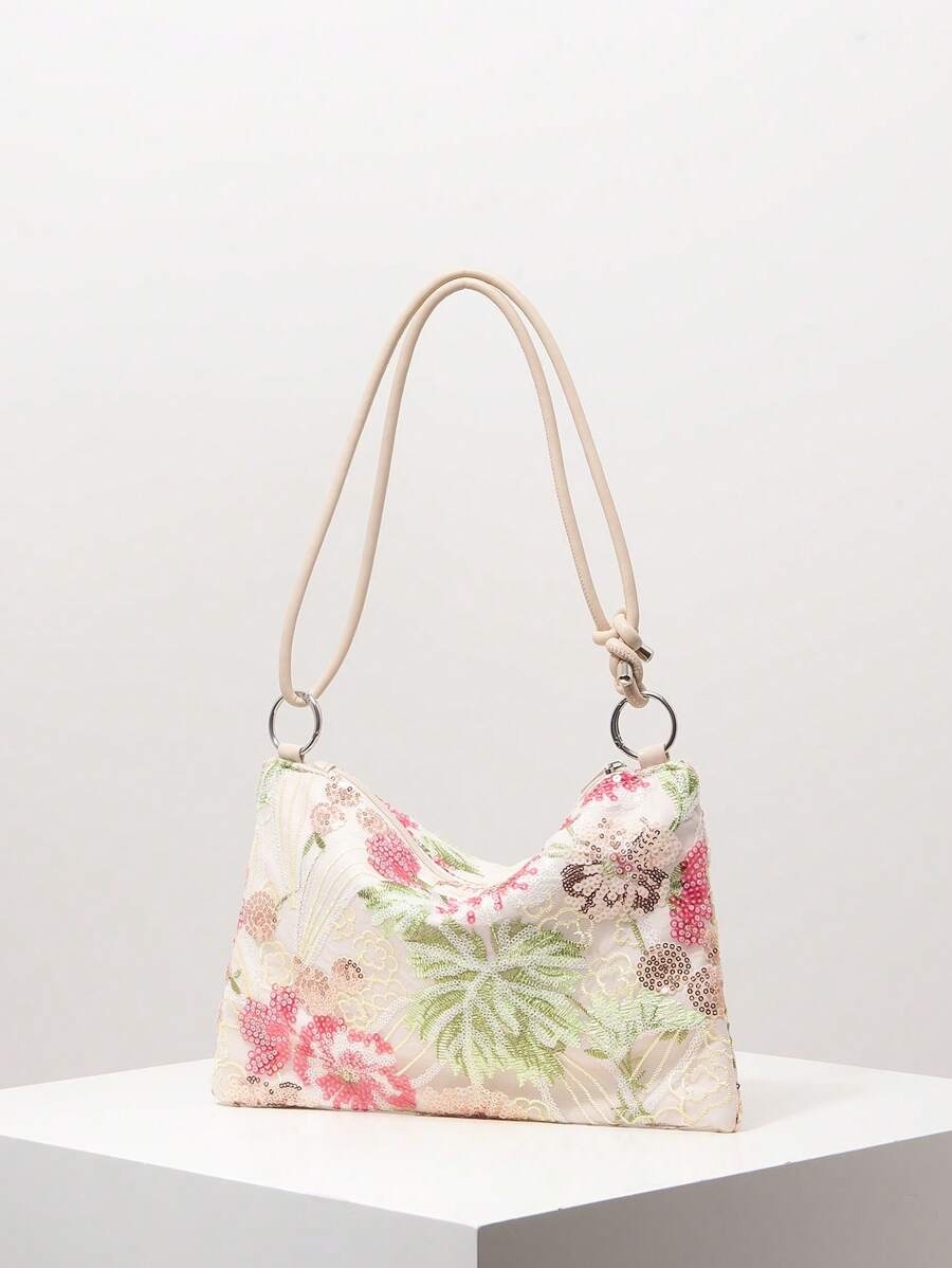 Dames Bohemian Zomer Rieten Tas | Klein, Met Gehaakt Design