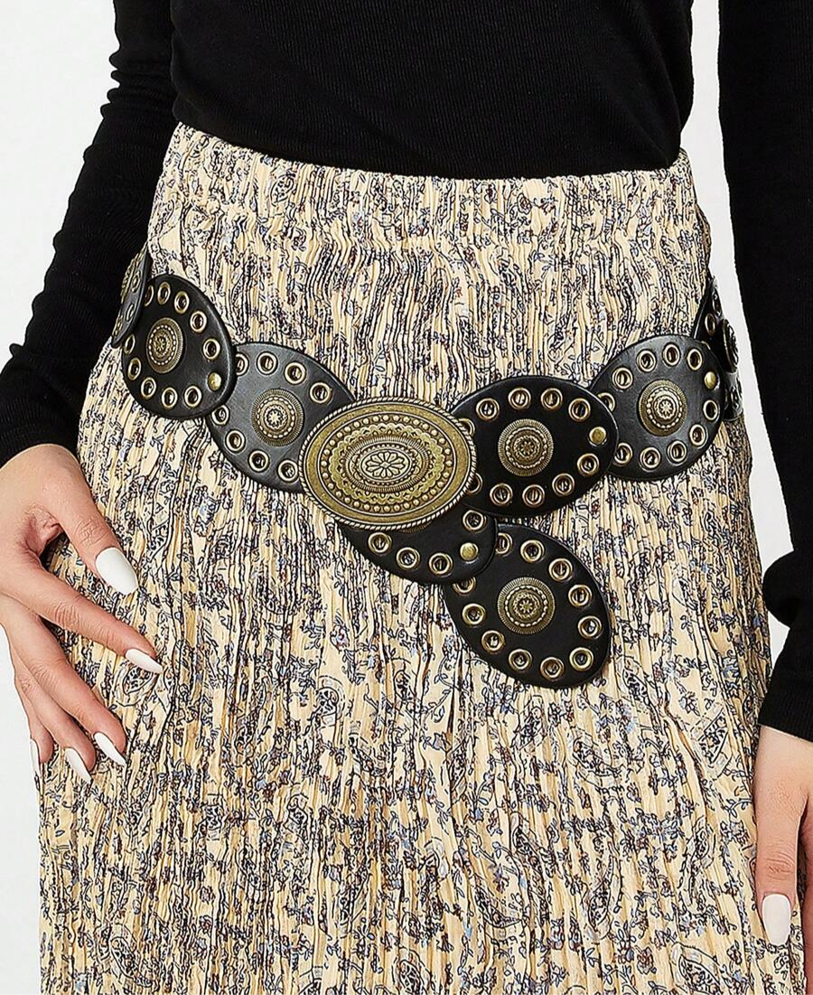 Dames Bohemian Zomer Riem | Breed, Met Gouden Details