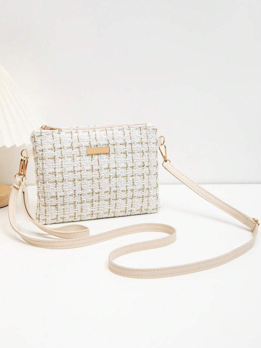 Dames Kleine Zomer Rieten Tas | Modern, Met Leren Schouderriem
