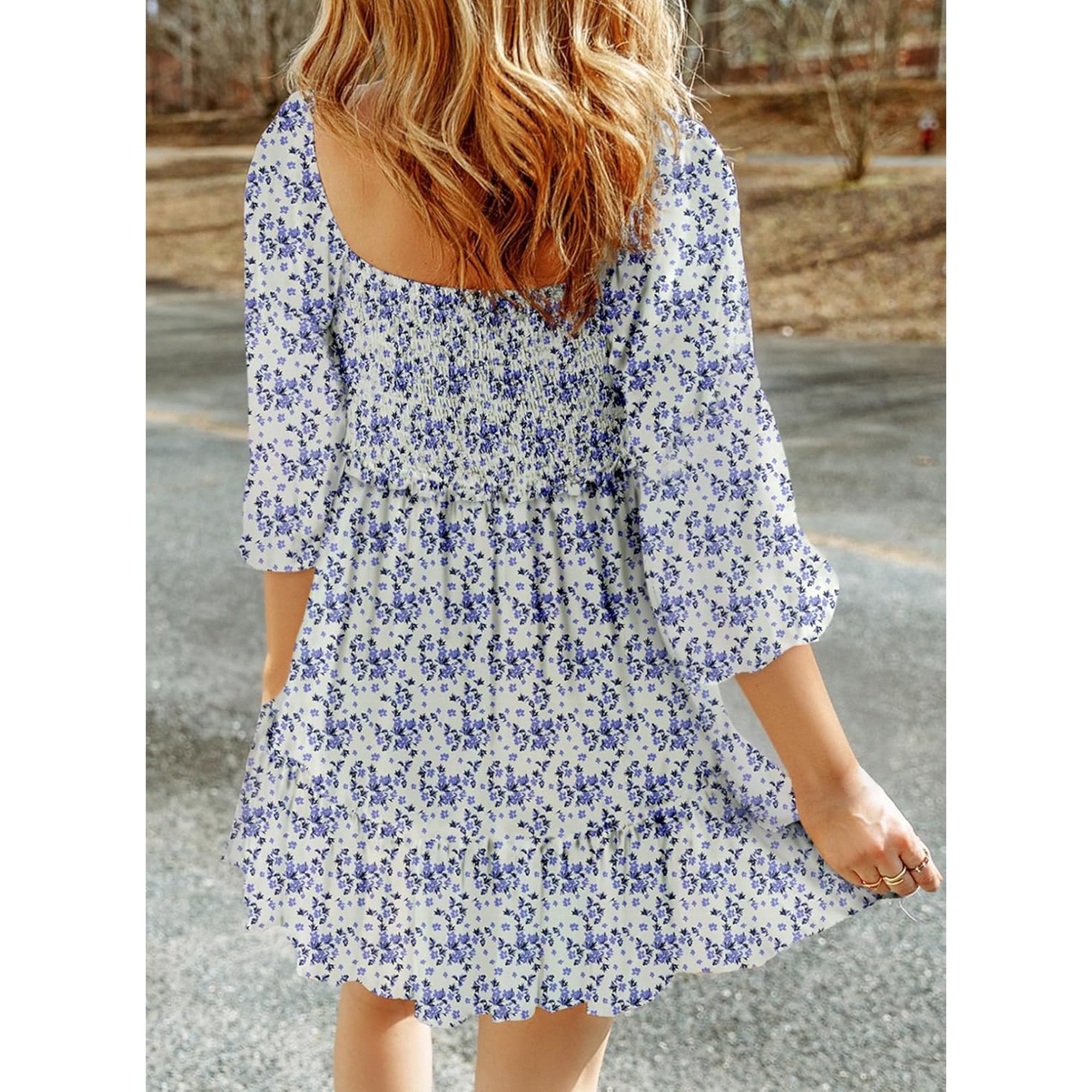 Dames Gebloemde luchtige zomerjurk | Mini