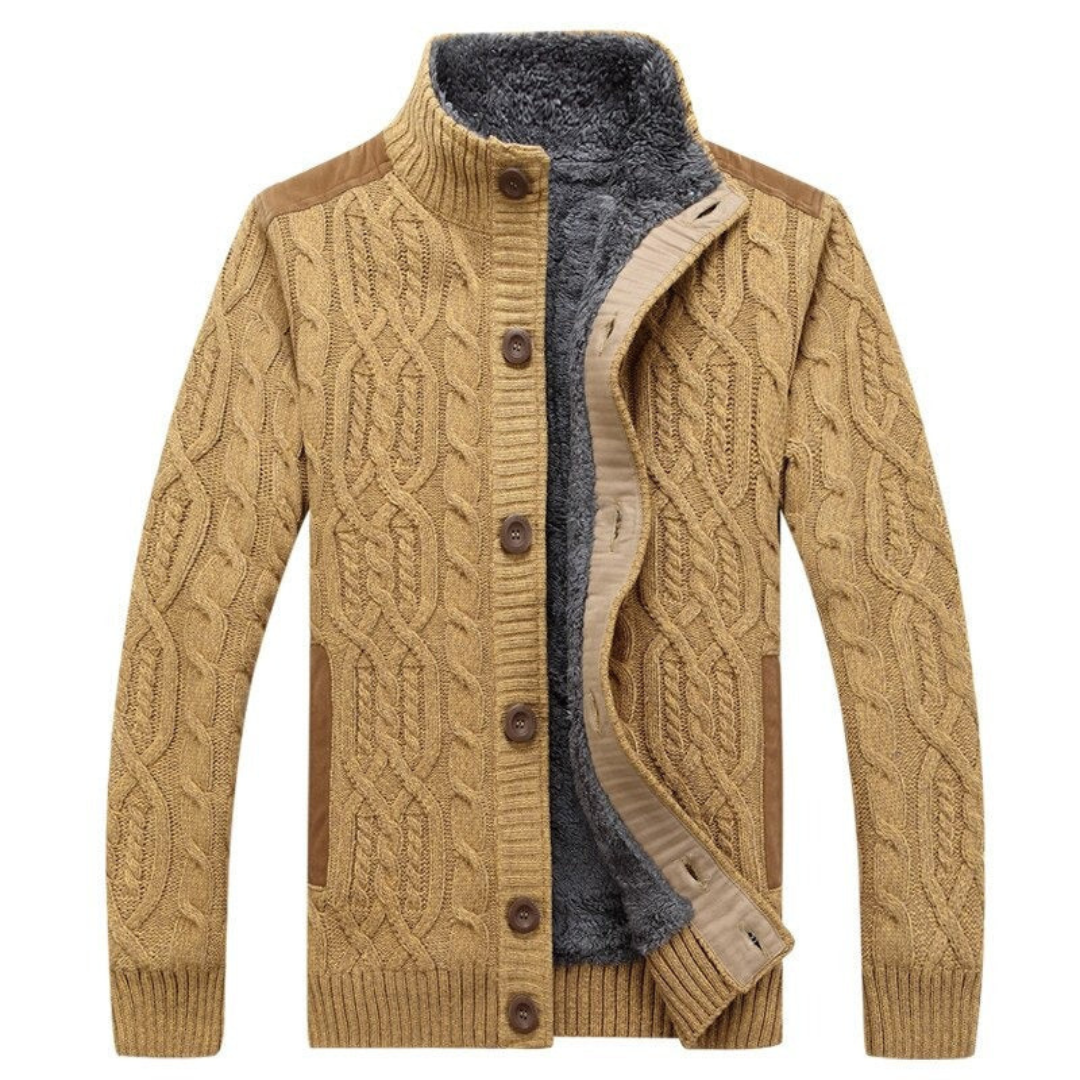Giacca in maglia calda invernale da uomo | Pile, grossa maglia