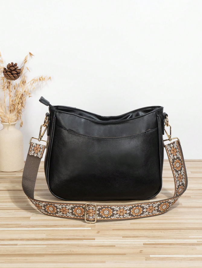 Dames Zomer Schoudertas | Medium, Met Geborduurde Band