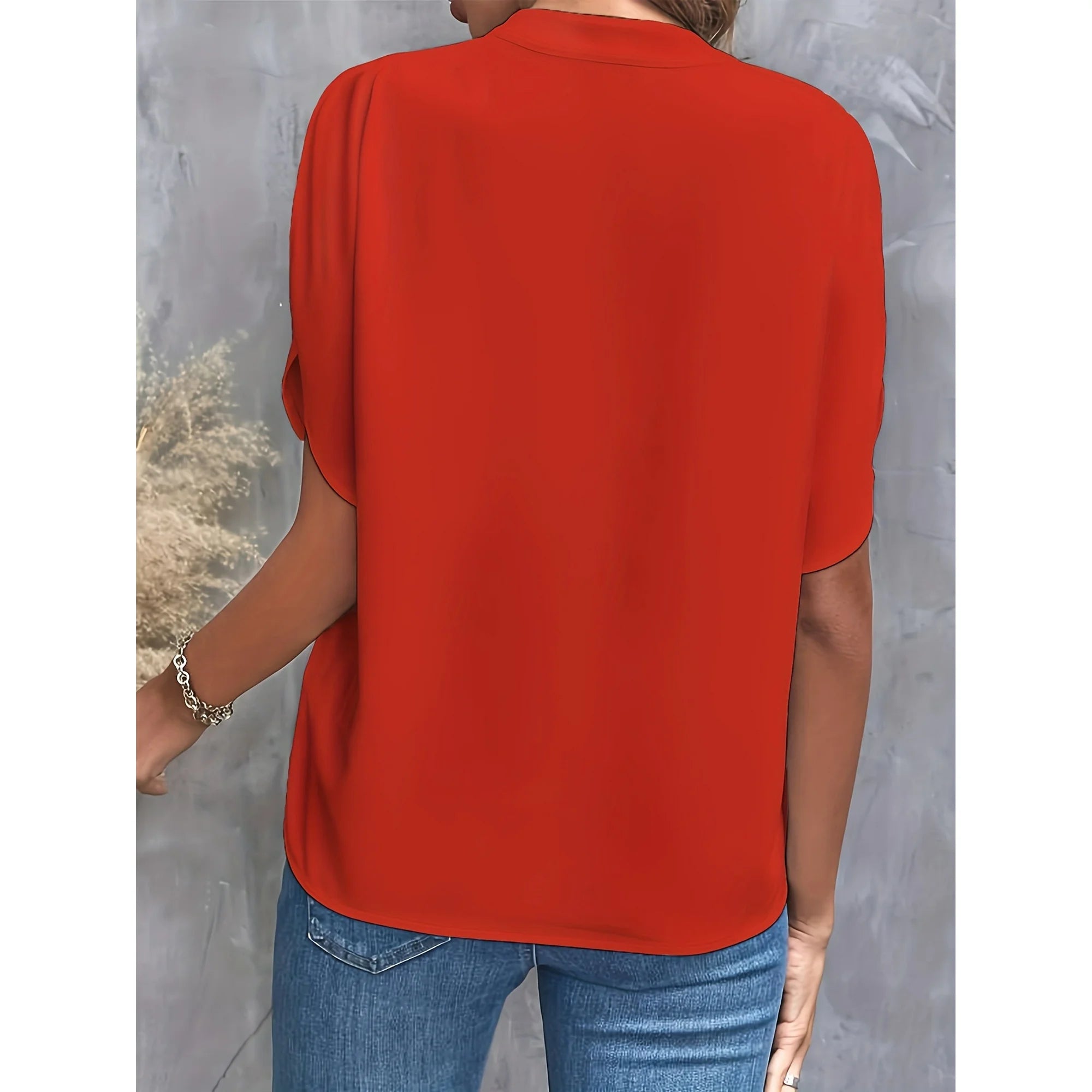 Camicetta Elegante Estiva da Donna | Collo Alto, Manica Corta