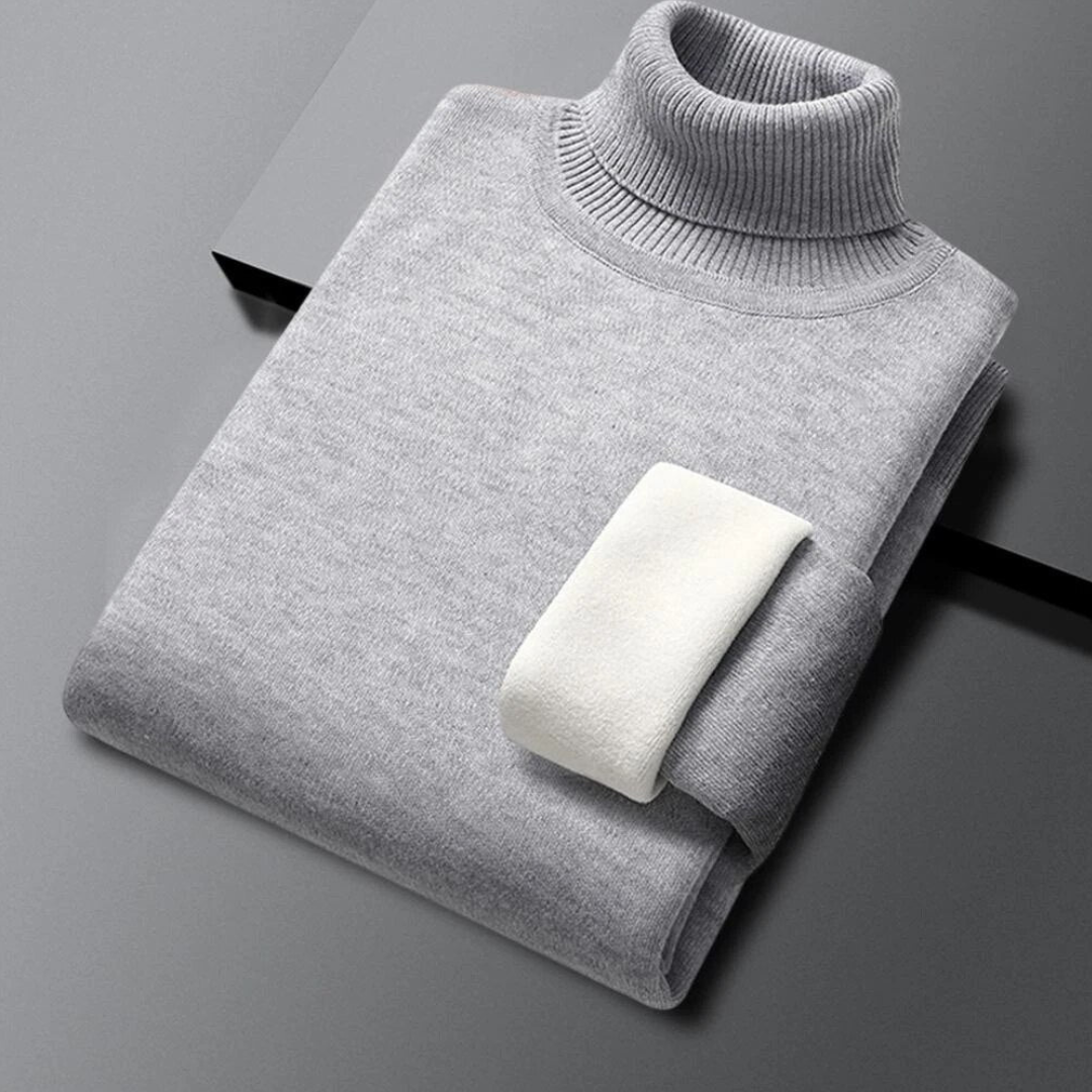 Heren Rollkragen Pullover | Warme Fleecevoeringstijl