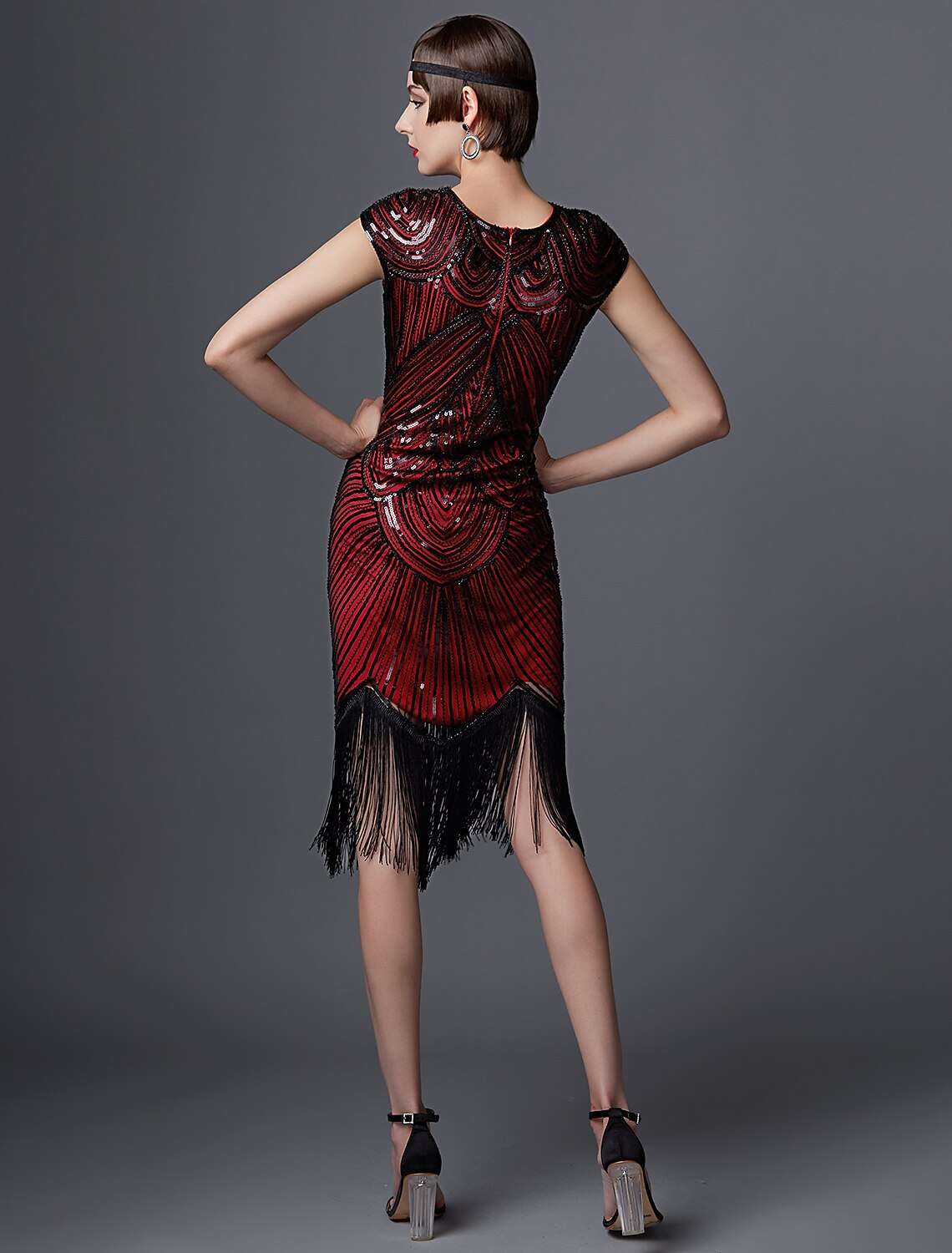 Dames Vintage Franje Feestjurk | Midi