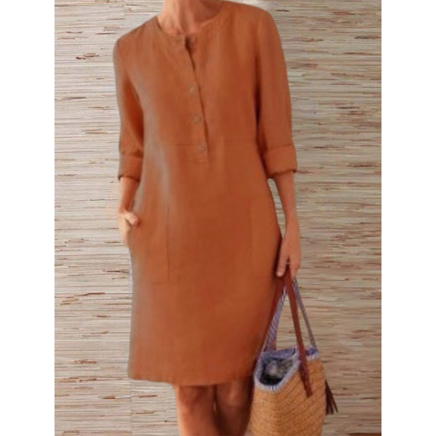 Emma | Dames Linnen Zomerjurk | Midi
