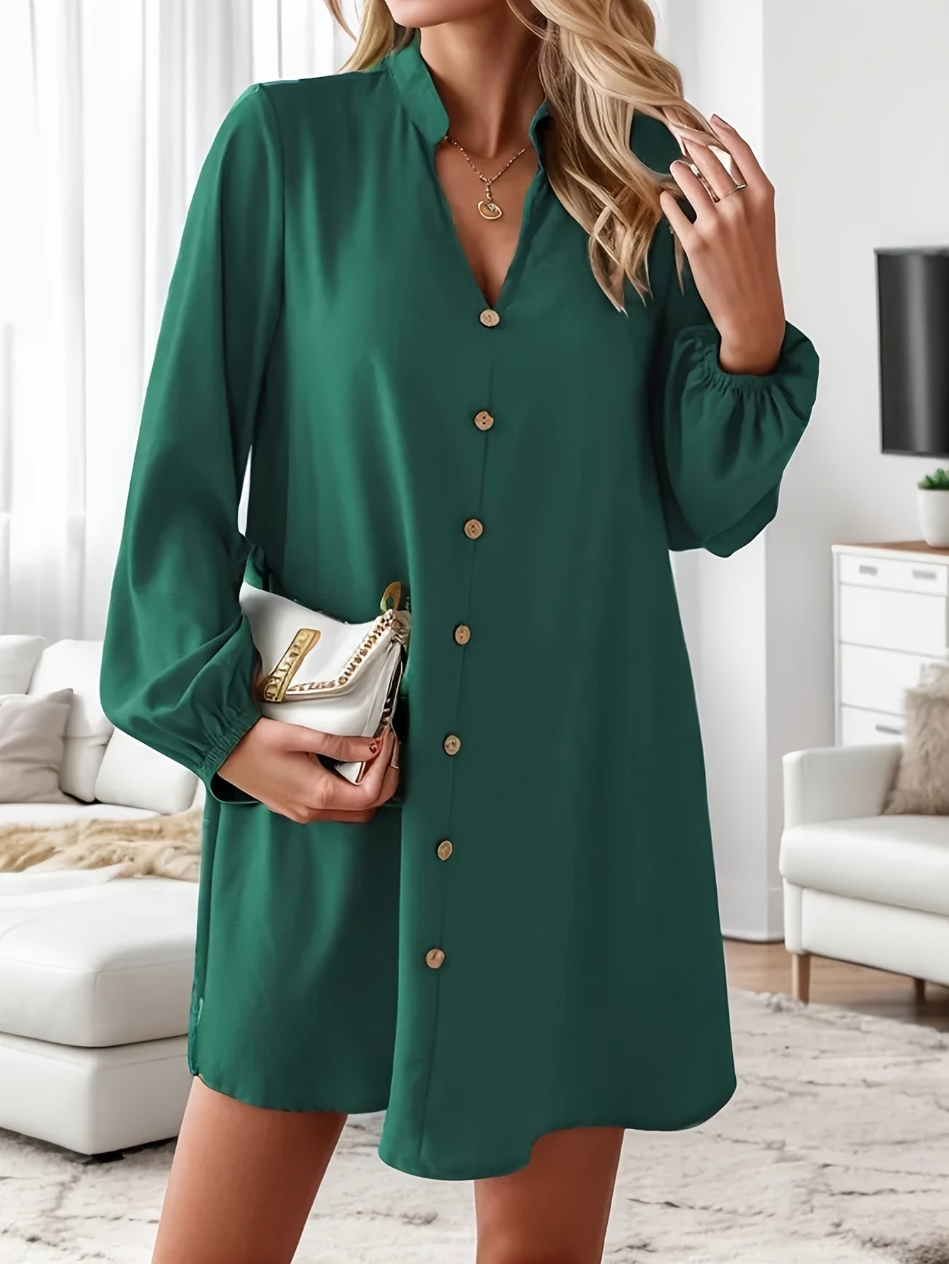 Dames Elegante Overhemd Zomerjurk | Mini