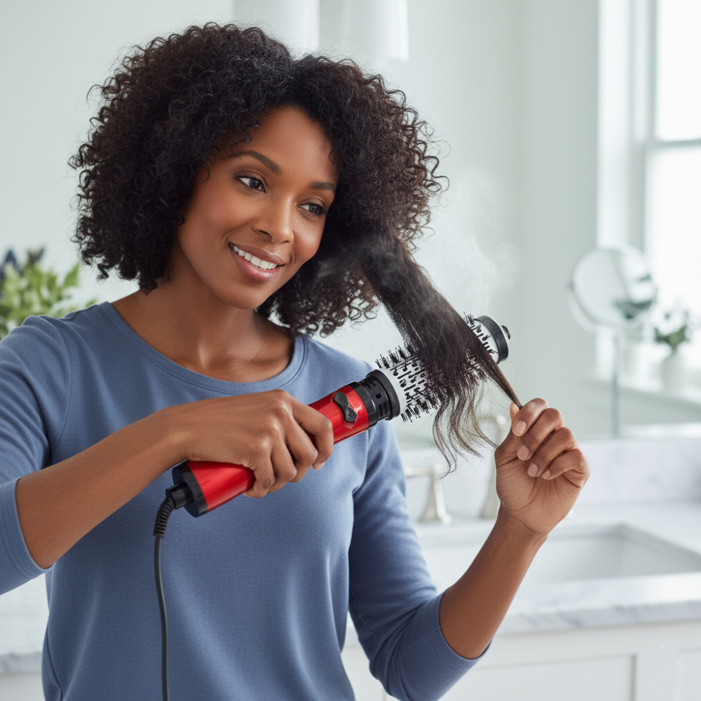 3-in-1 Roterende Föhnborstel Ionische Haardroger Styler