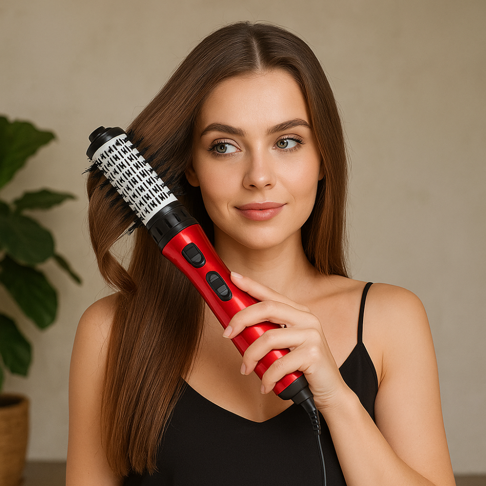 3-in-1 Roterende Föhnborstel Ionische Haardroger Styler