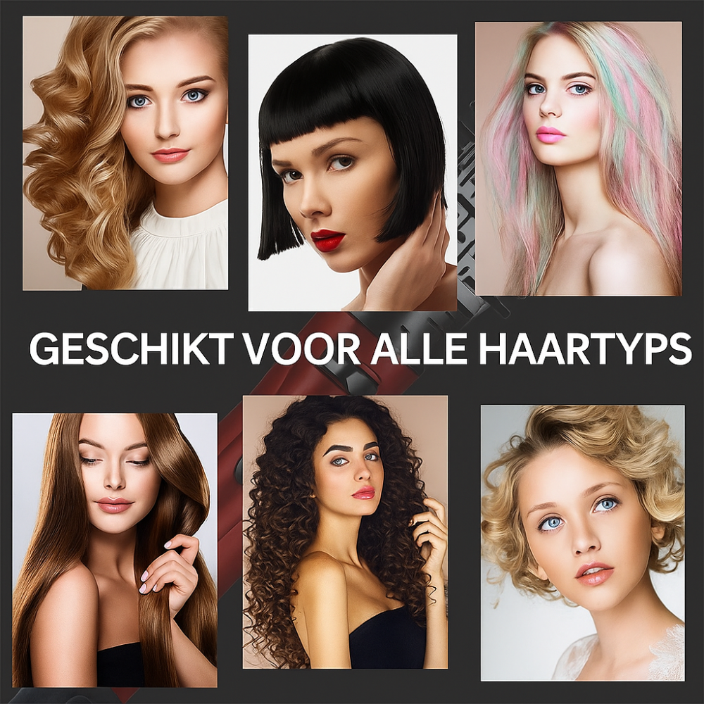 3-in-1 Roterende Föhnborstel Ionische Haardroger Styler