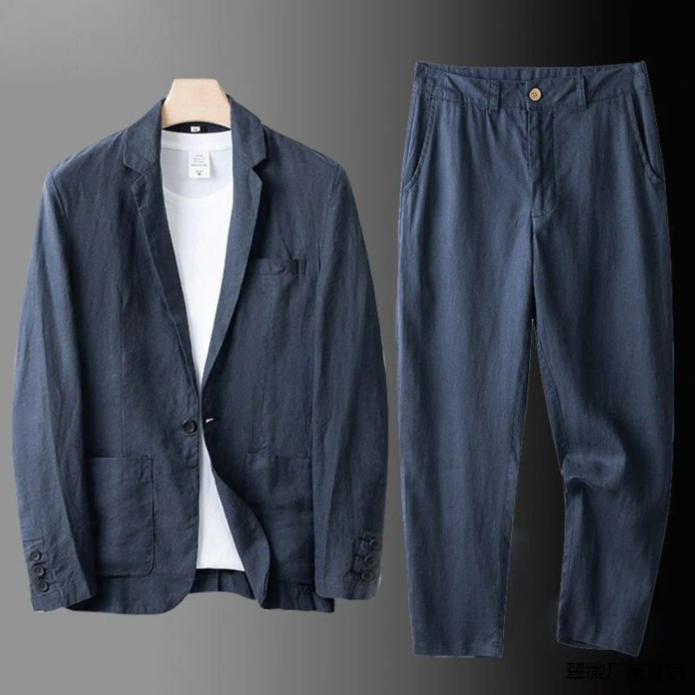 Heren modern trouwpak set | slim fit broek