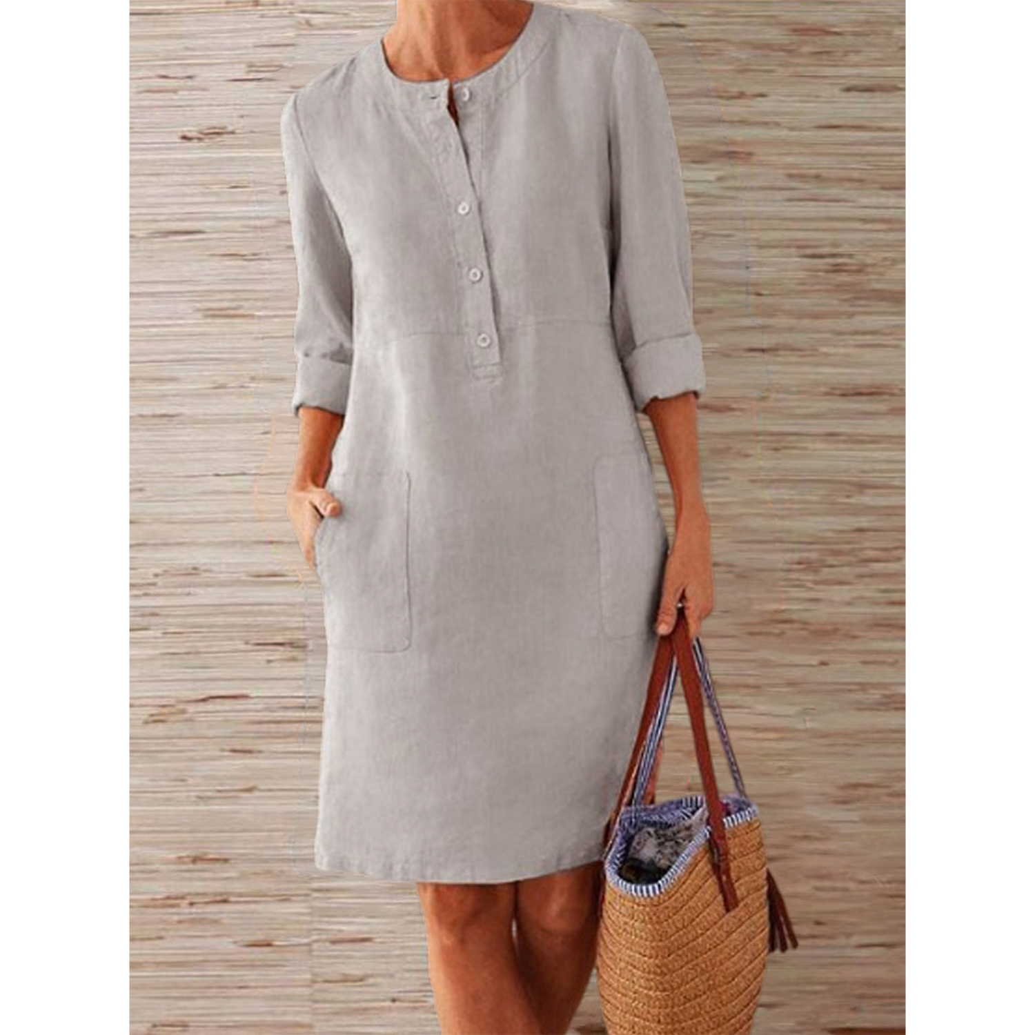 Emma | Dames Linnen Zomerjurk | Midi