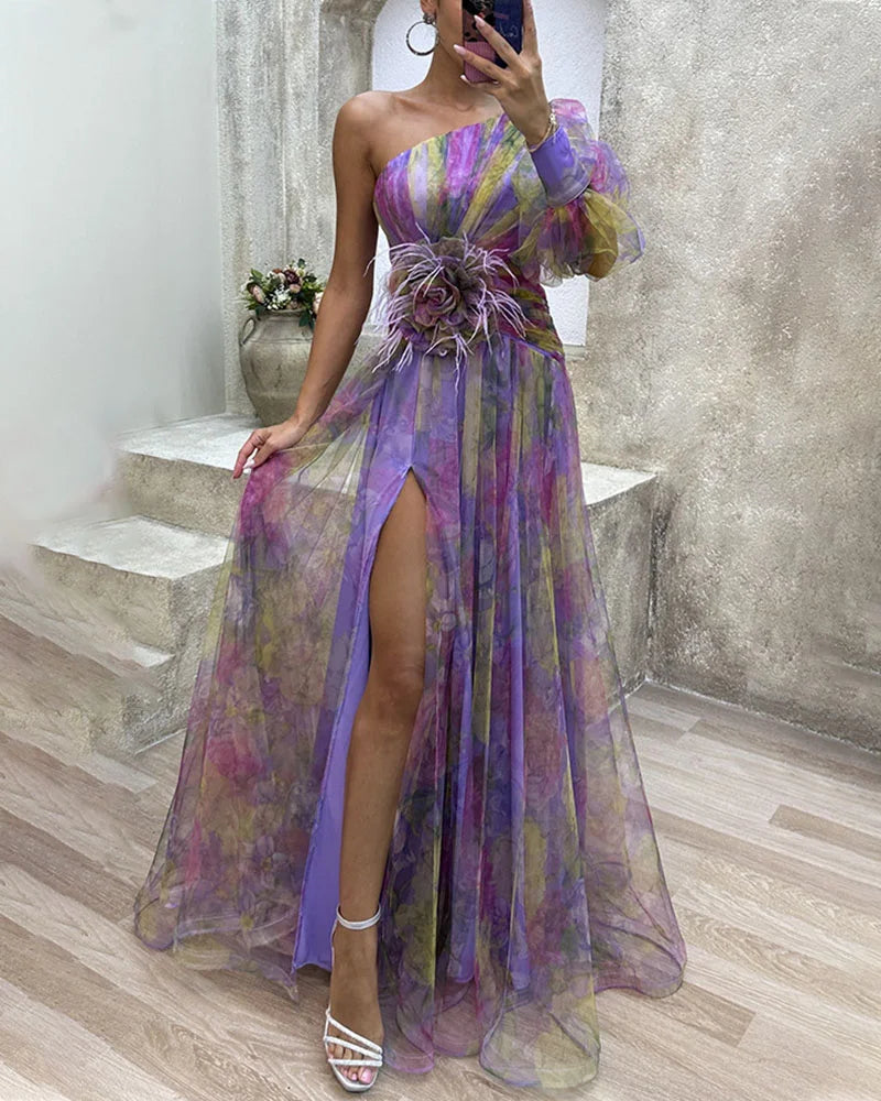 Dames Elegante Chiffon Avondjurk | Maxi