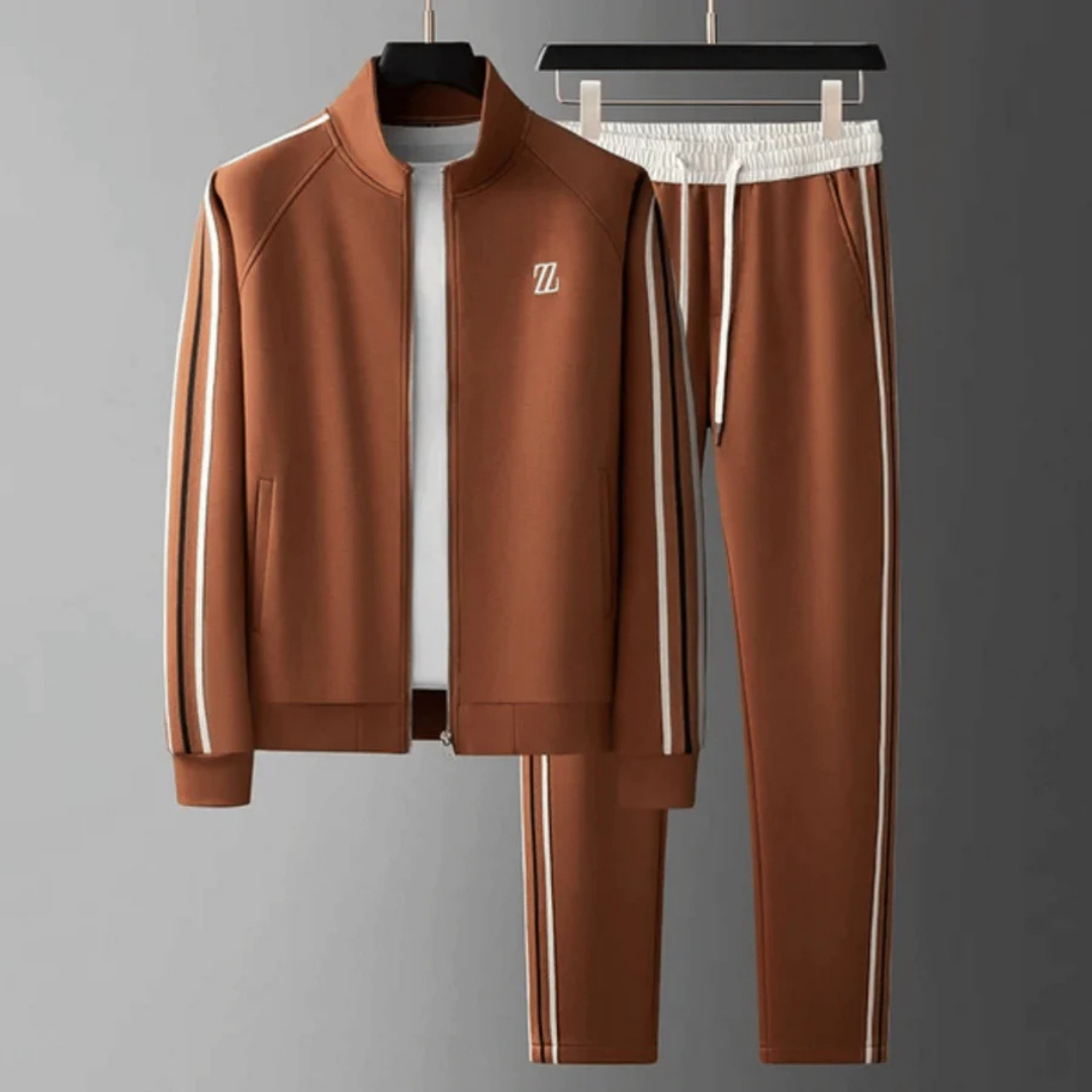 Heren Sportieve Tweedelig Set | Ritssluiting, Joggingbroek