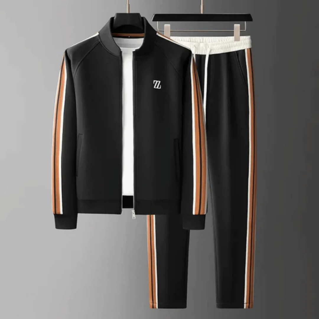 Heren Sportieve Tweedelig Set | Ritssluiting, Joggingbroek