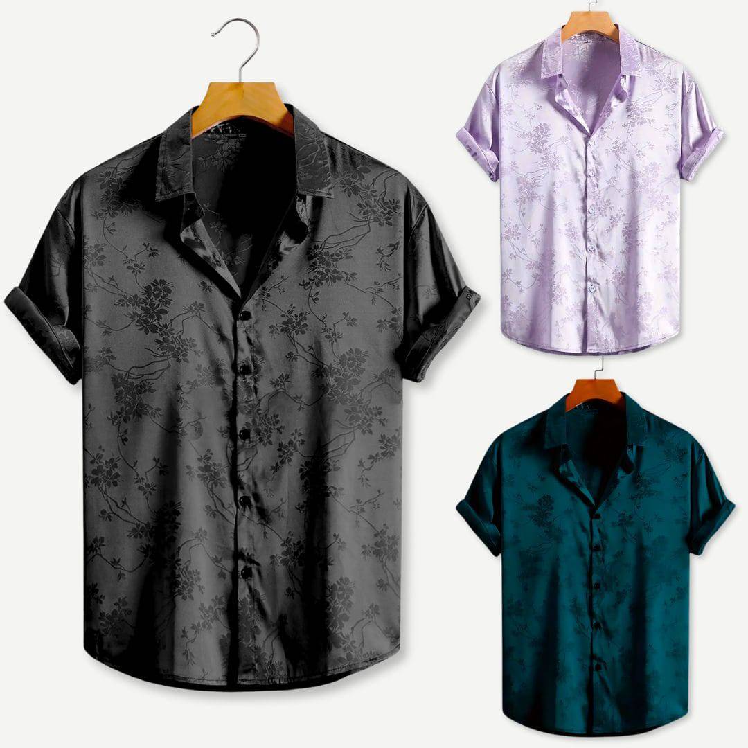 Heren Bedrukt Shirt | Zijdelook