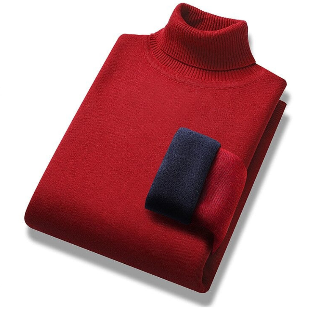 Heren Rollkragen Pullover | Warme Fleecevoeringstijl