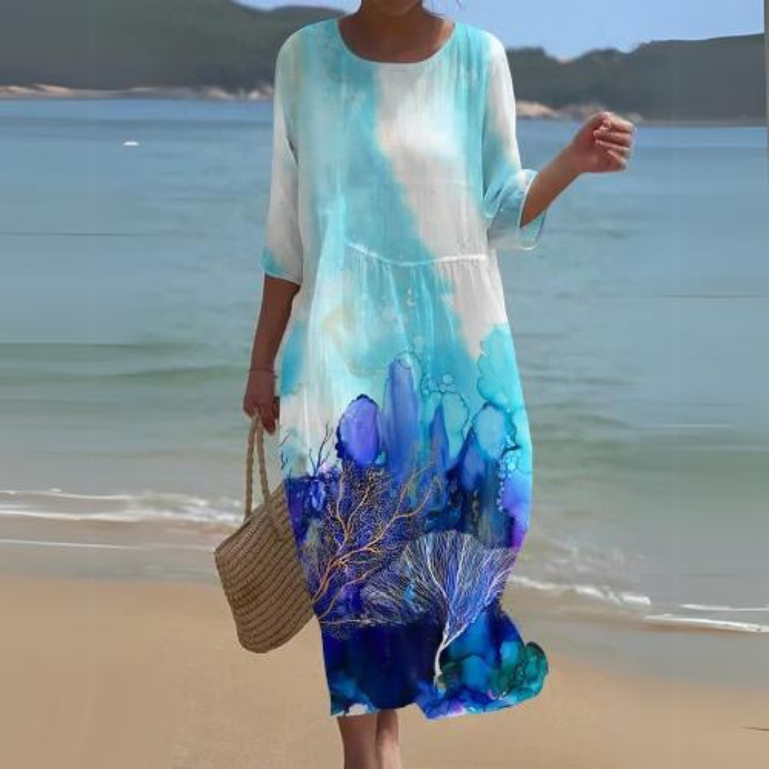 Dames Luchtige elegante zomerjurk | Midi