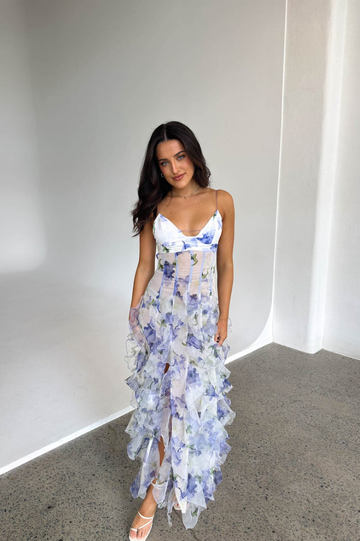 Dames Chiffon Bruiloftgast Zomerjurk | Maxi