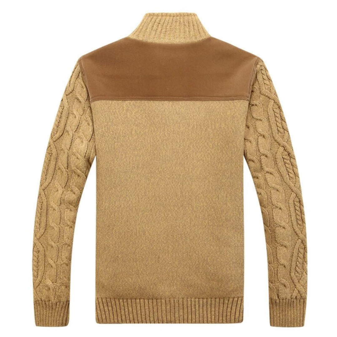 Giacca in maglia calda invernale da uomo | Pile, grossa maglia