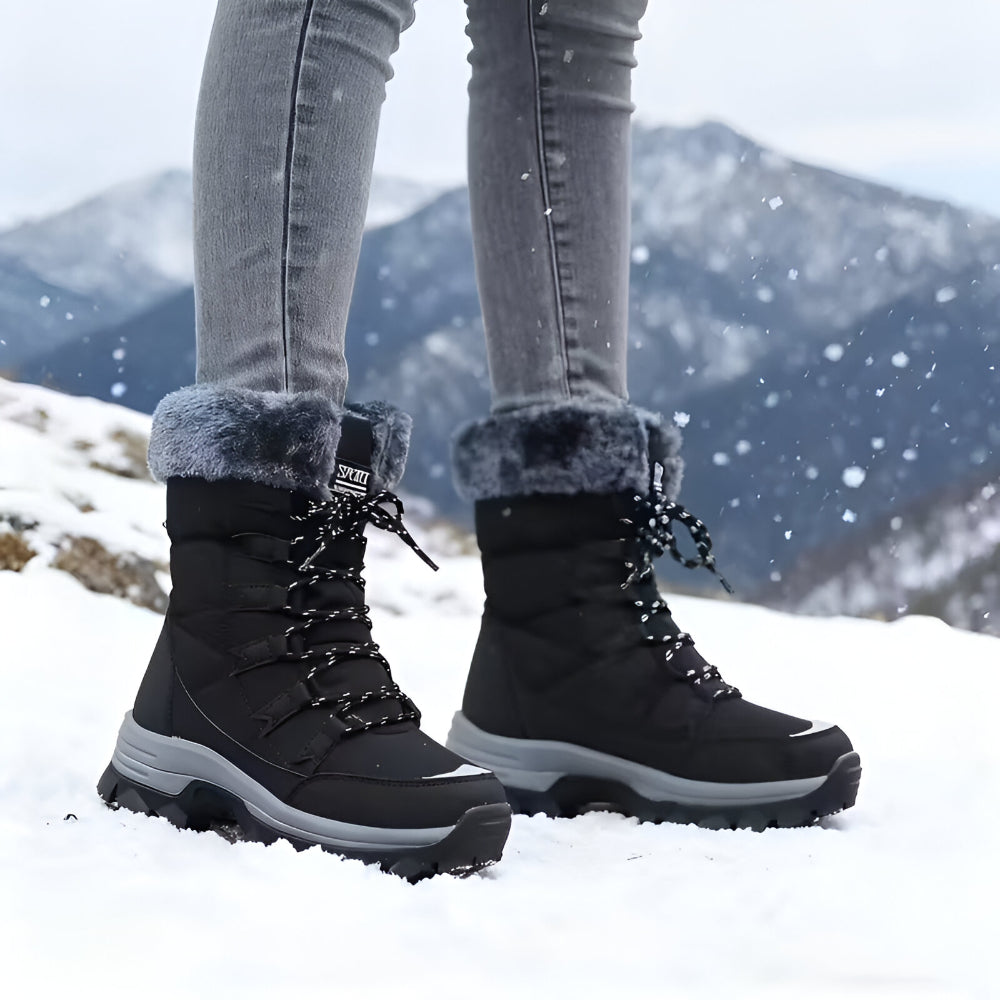 Dames Waterdichte Winterlaarzen – Warm Gevoerd Platform