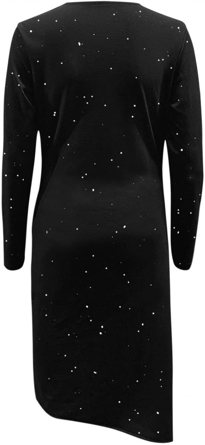 Dames Glanzende Ruche Avondjurk | Mini