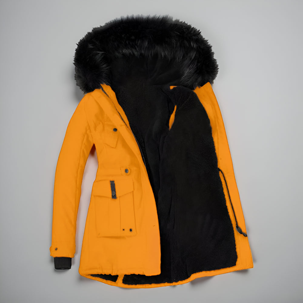 Dames Warme Lange Winterjas Parka – Met Capuchon
