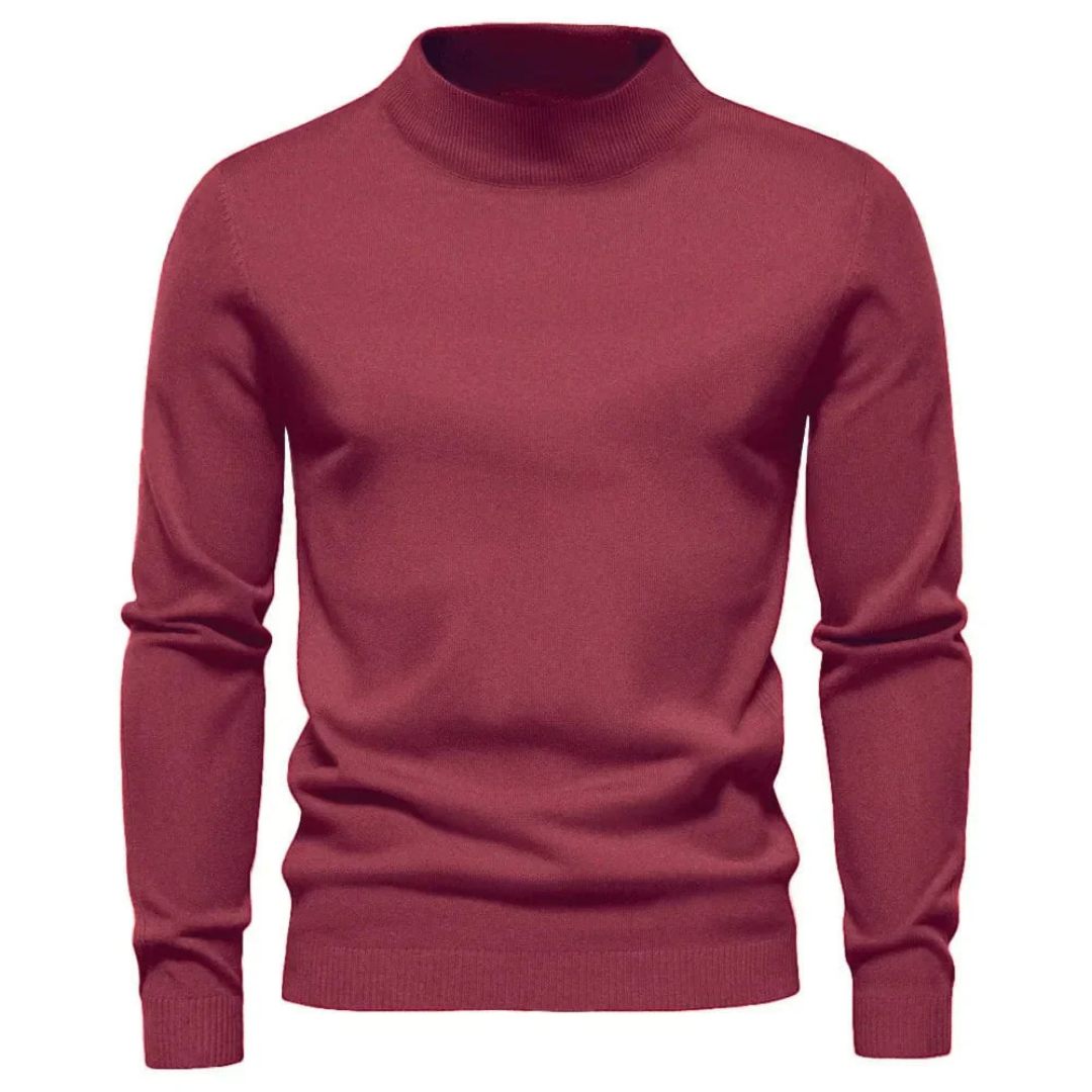 Maglione Uomo a Maglia Fine | Elegante Stile Colletto Corto