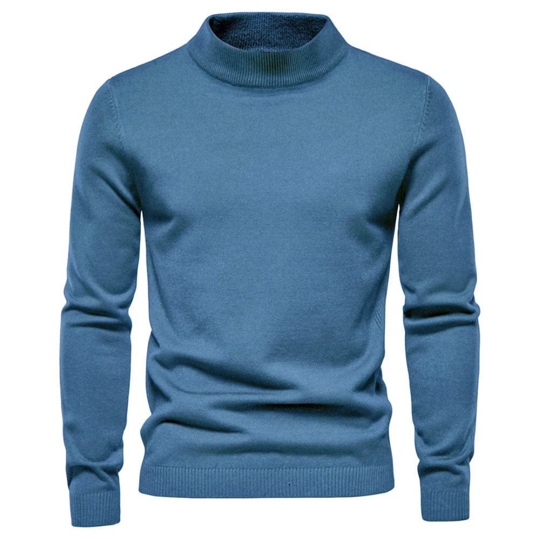 Maglione Uomo a Maglia Fine | Elegante Stile Colletto Corto