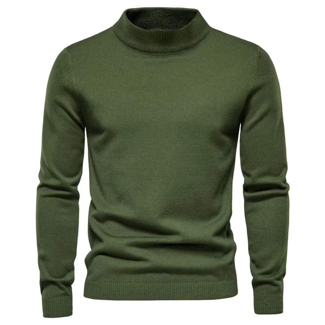 Maglione Uomo a Maglia Fine | Elegante Stile Colletto Corto